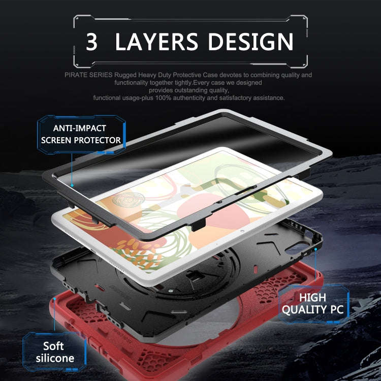 For Huawei MatePad 10.4 Shockproof Colorful Silicone + PC Protective Case with Holder & Hand Grip...