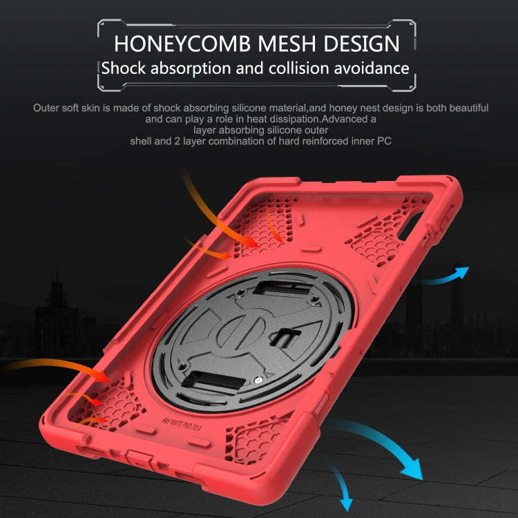 For Huawei MatePad 10.4 Shockproof Colorful Silicone + PC Protective Case with Holder & Hand Grip...