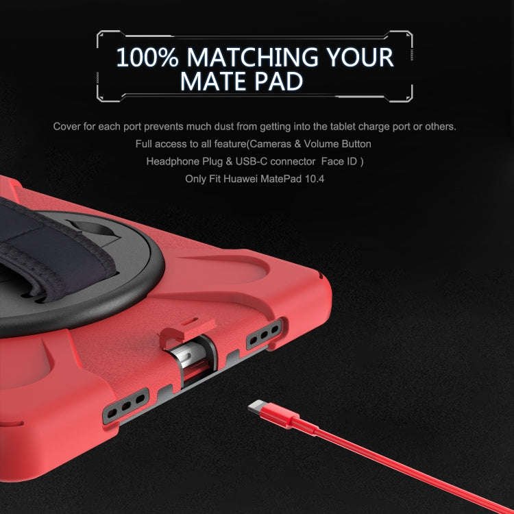 For Huawei MatePad 10.4 Shockproof Colorful Silicone + PC Protective Case with Holder & Hand Grip...