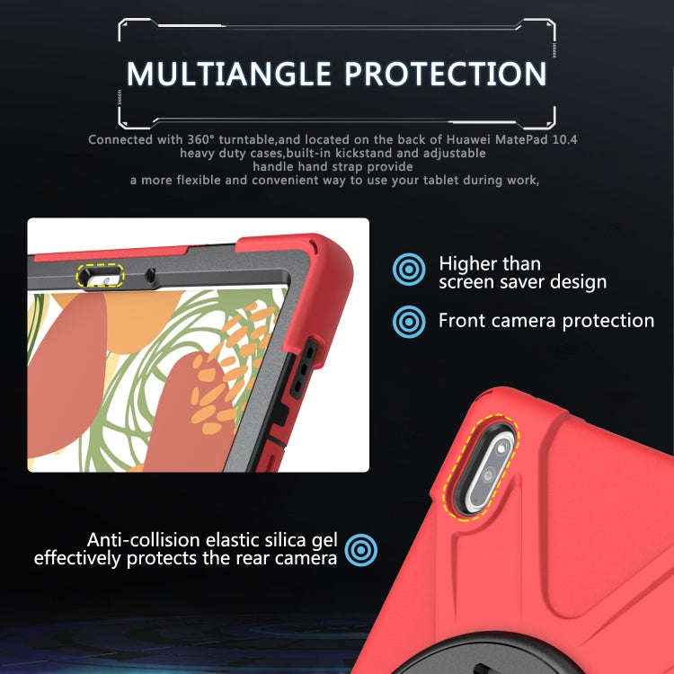 For Huawei MatePad 10.4 Shockproof Colorful Silicone + PC Protective Case with Holder & Hand Grip...
