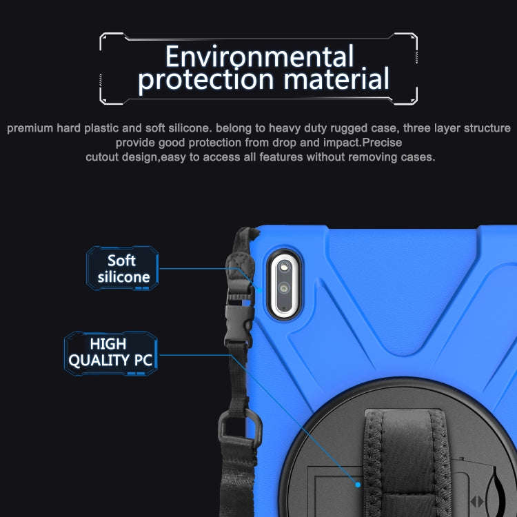 For Huawei MatePad 10.4 Shockproof Colorful Silicone + PC Protective Case with Holder & Hand Grip...