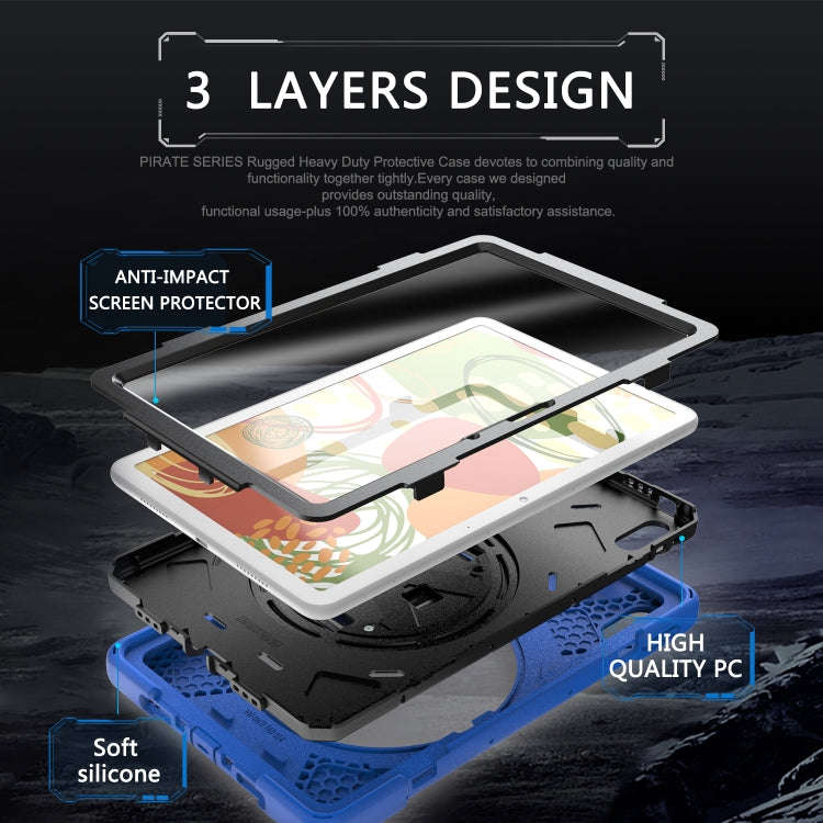 For Huawei MatePad 10.4 Shockproof Colorful Silicone + PC Protective Case with Holder & Hand Grip...