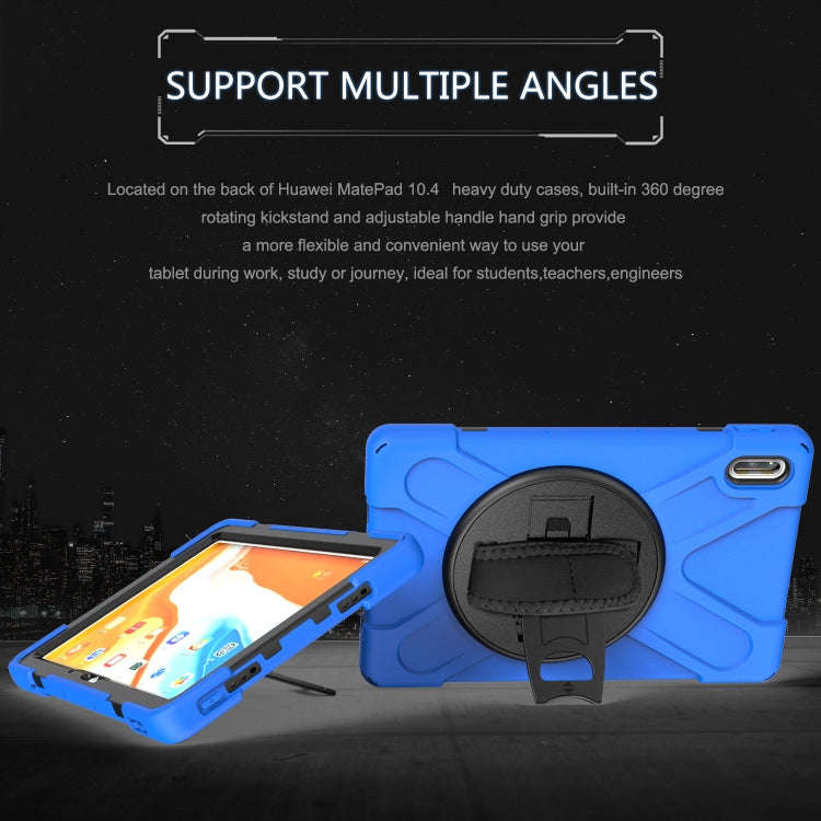 For Huawei MatePad 10.4 Shockproof Colorful Silicone + PC Protective Case with Holder & Hand Grip...