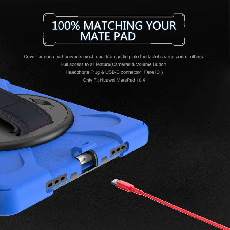 For Huawei MatePad 10.4 Shockproof Colorful Silicone + PC Protective Case with Holder & Hand Grip...