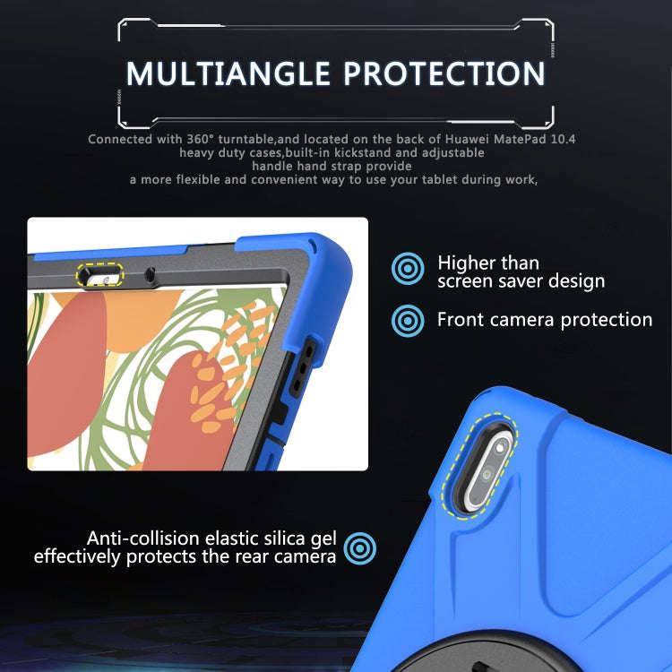 For Huawei MatePad 10.4 Shockproof Colorful Silicone + PC Protective Case with Holder & Hand Grip...