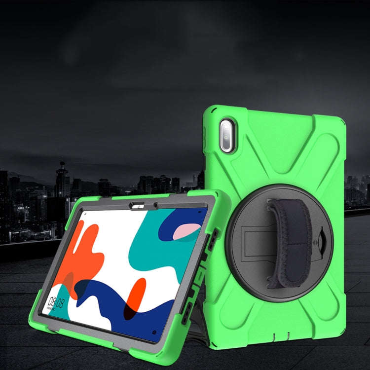 For Huawei MatePad 10.4 Shockproof Colorful Silicone + PC Protective Case with Holder & Hand Grip...