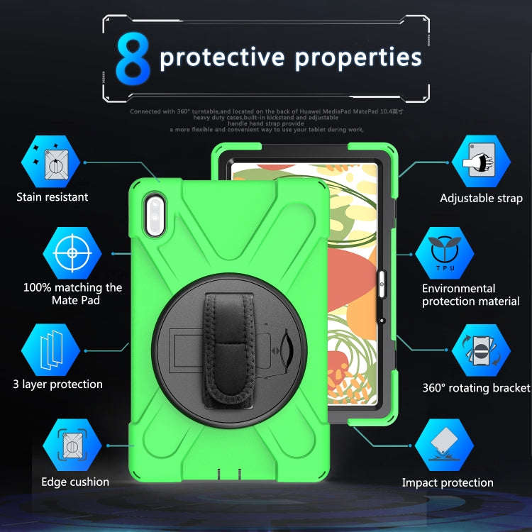 For Huawei MatePad 10.4 Shockproof Colorful Silicone + PC Protective Case with Holder & Hand Grip...