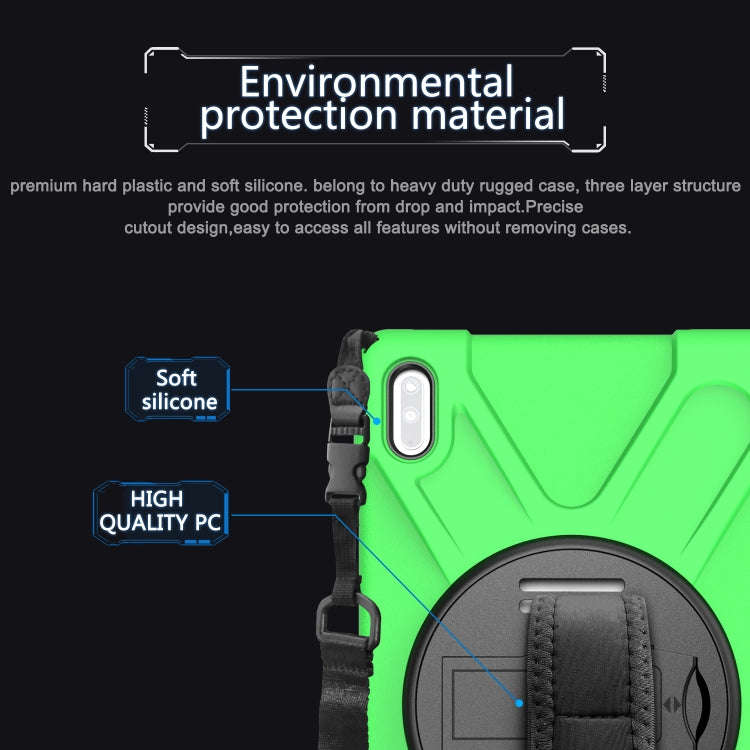 For Huawei MatePad 10.4 Shockproof Colorful Silicone + PC Protective Case with Holder & Hand Grip...