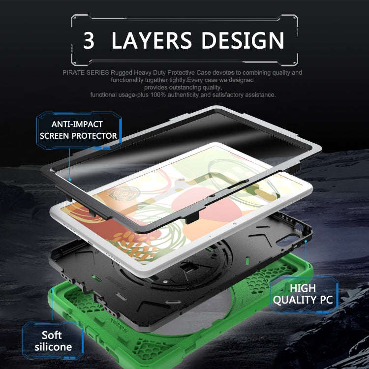 For Huawei MatePad 10.4 Shockproof Colorful Silicone + PC Protective Case with Holder & Hand Grip...