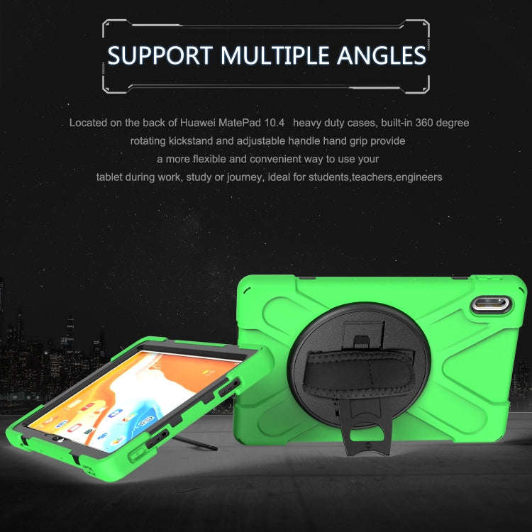 For Huawei MatePad 10.4 Shockproof Colorful Silicone + PC Protective Case with Holder & Hand Grip...