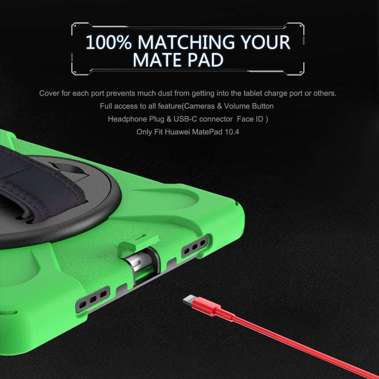 For Huawei MatePad 10.4 Shockproof Colorful Silicone + PC Protective Case with Holder & Hand Grip...