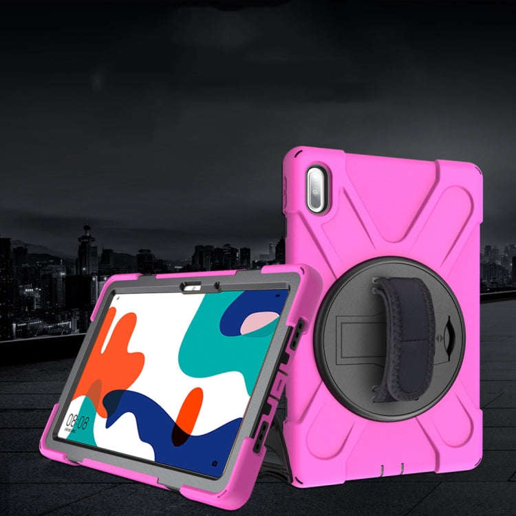 For Huawei MatePad 10.4 Shockproof Colorful Silicone + PC Protective Case with Holder & Hand Grip...