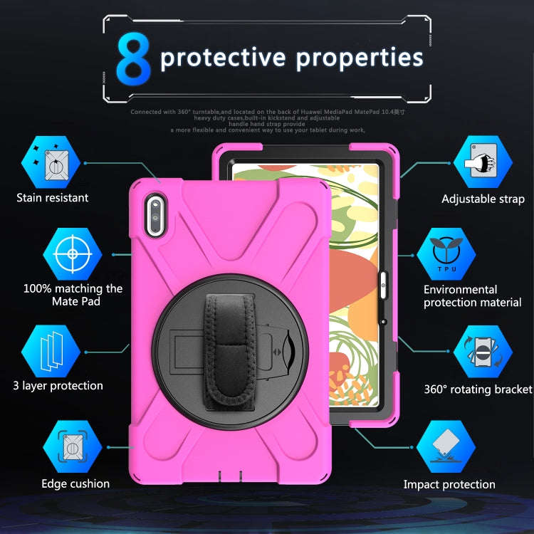 For Huawei MatePad 10.4 Shockproof Colorful Silicone + PC Protective Case with Holder & Hand Grip...