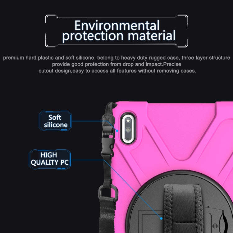 For Huawei MatePad 10.4 Shockproof Colorful Silicone + PC Protective Case with Holder & Hand Grip...