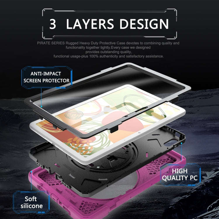 For Huawei MatePad 10.4 Shockproof Colorful Silicone + PC Protective Case with Holder & Hand Grip...