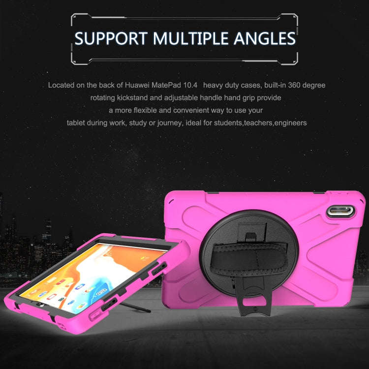 For Huawei MatePad 10.4 Shockproof Colorful Silicone + PC Protective Case with Holder & Hand Grip...