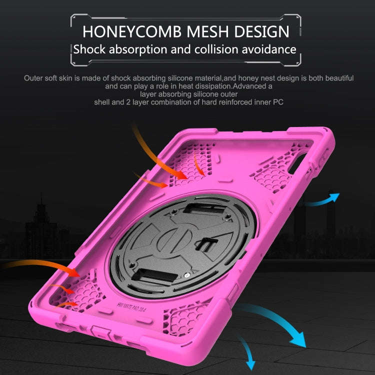 For Huawei MatePad 10.4 Shockproof Colorful Silicone + PC Protective Case with Holder & Hand Grip...