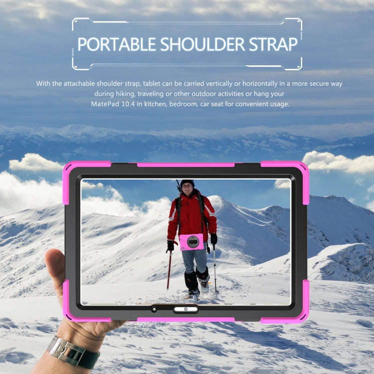 For Huawei MatePad 10.4 Shockproof Colorful Silicone + PC Protective Case with Holder & Hand Grip...