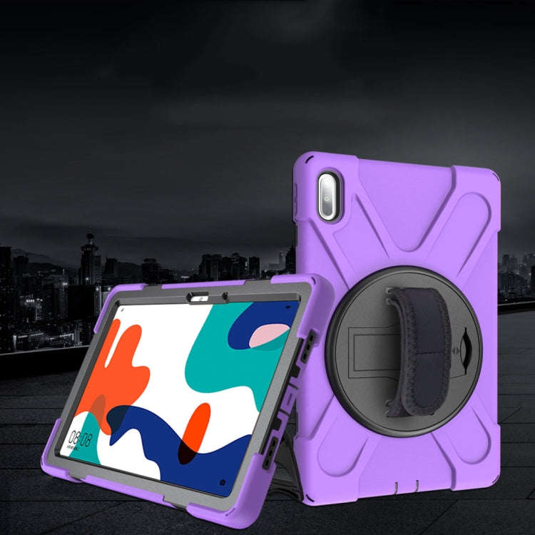 For Huawei MatePad 10.4 Shockproof Colorful Silicone + PC Protective Case with Holder & Hand Grip...