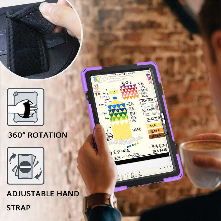 For Huawei MatePad 10.4 Shockproof Colorful Silicone + PC Protective Case with Holder & Hand Grip...
