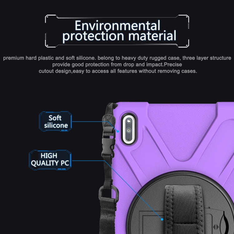 For Huawei MatePad 10.4 Shockproof Colorful Silicone + PC Protective Case with Holder & Hand Grip...