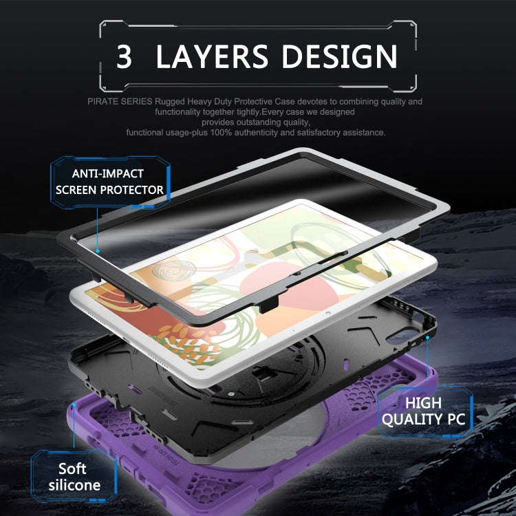 For Huawei MatePad 10.4 Shockproof Colorful Silicone + PC Protective Case with Holder & Hand Grip...