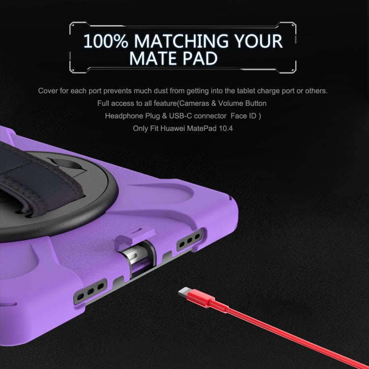 For Huawei MatePad 10.4 Shockproof Colorful Silicone + PC Protective Case with Holder & Hand Grip...