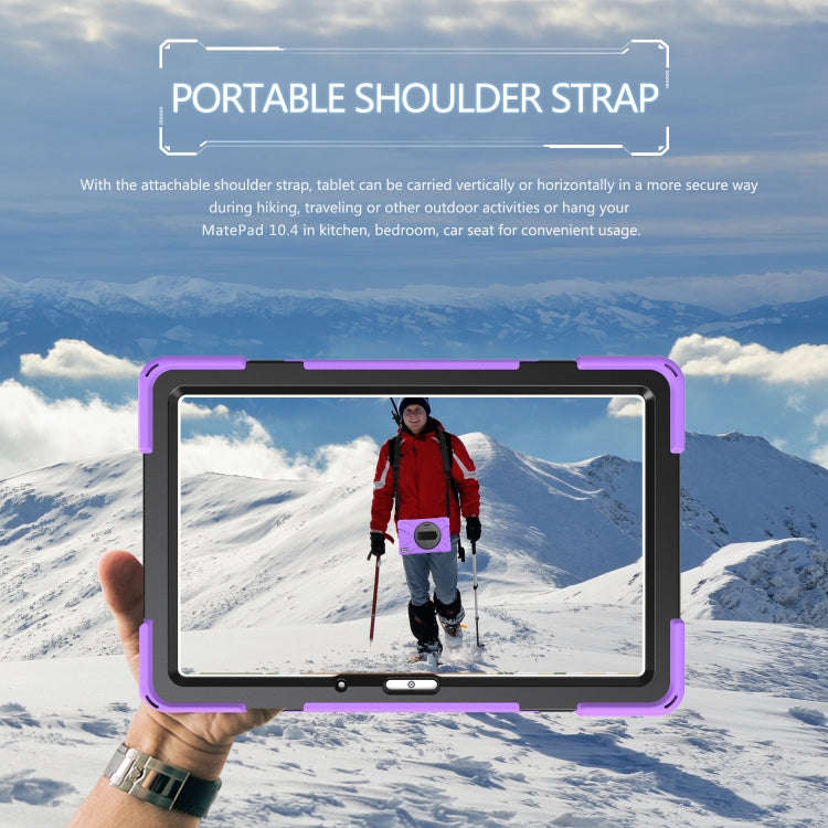 For Huawei MatePad 10.4 Shockproof Colorful Silicone + PC Protective Case with Holder & Hand Grip...