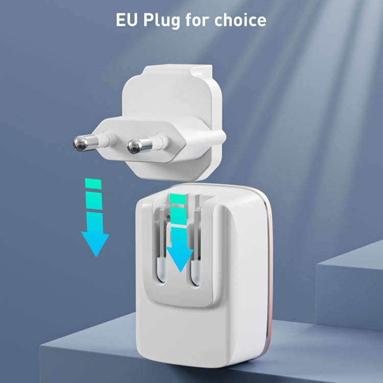 LDNIO A1204Q QC3.0 18W USB Fast Charger with 1m USB to USB-C / Type-C Cable, Plug Type:EU Plug(Wh...