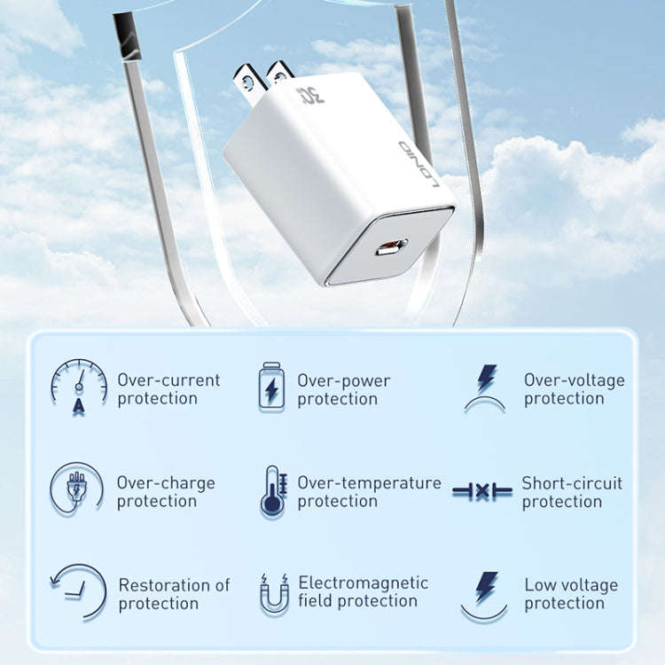 LDNIO A1508C PD30W USB-C / Type-C Fast Charger with 1m Type-C Cable(White)