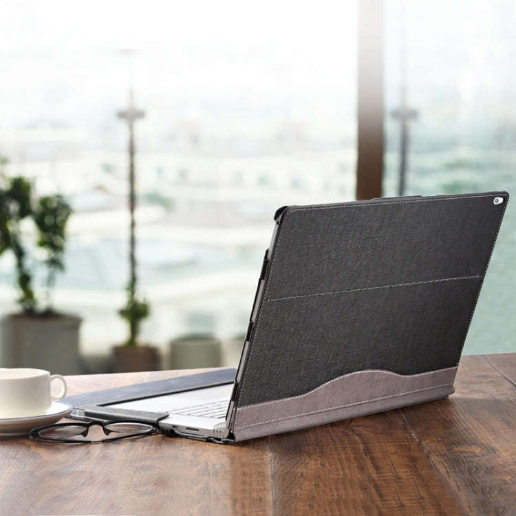 For Microsoft Surface Book 3 / 2 / 1 13.5 inch PU Leather Laptop Protective Case with Screen Stan...