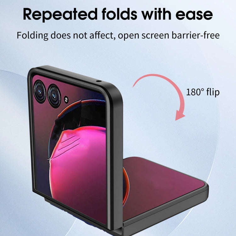 For Motorola Razr 50 Magnetic Holder TPU+PC Phone Case(Rose Gold)
