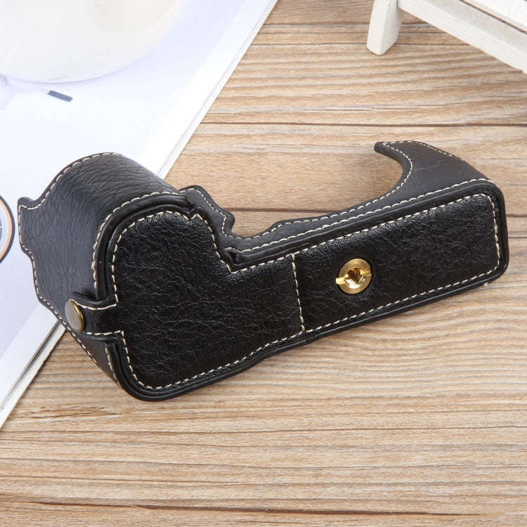 For FUJIFILM X-S20 Buffalo Texture PU Leather Camera Half Case Base(Black)