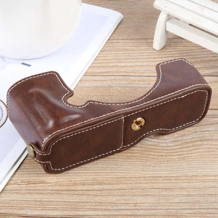 For Nikon ZFC Glossy PU Leather Camera Half Case Base(Coffee)