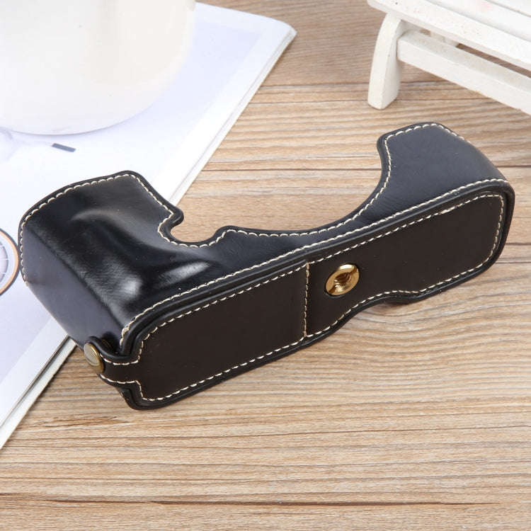 For Nikon ZFC Glossy PU Leather Camera Half Case Base(Black)