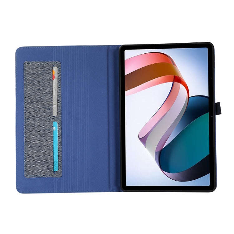 For OnePlus Pad Pro 12.1 Fabric Leather Tablet Case(Blue)