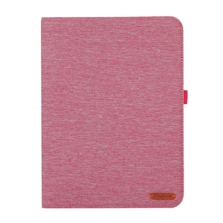 For OnePlus Pad Pro 12.1 Fabric Leather Tablet Case(Rose Red)
