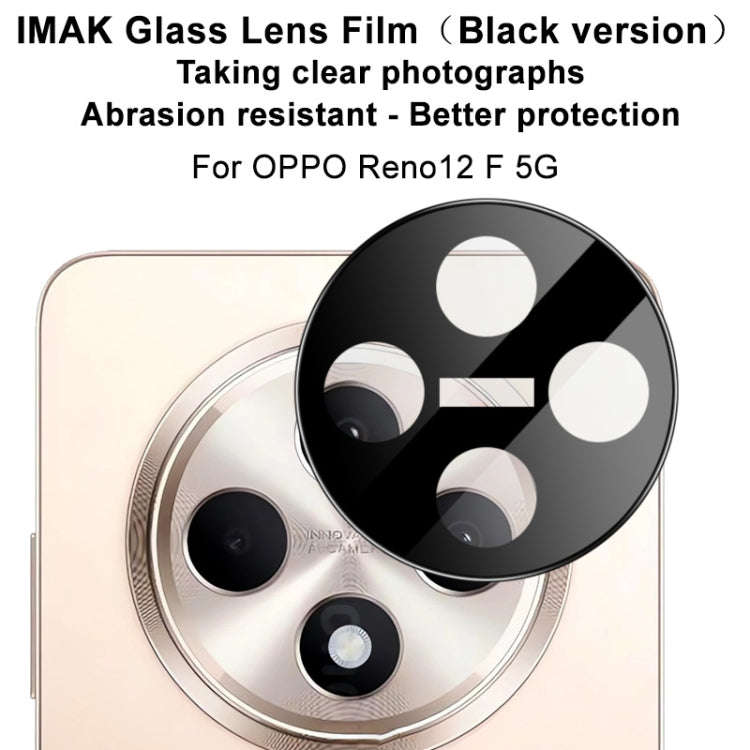 For OPPO Reno12 F 5G imak Rear Camera Lens Glass Film Black Version