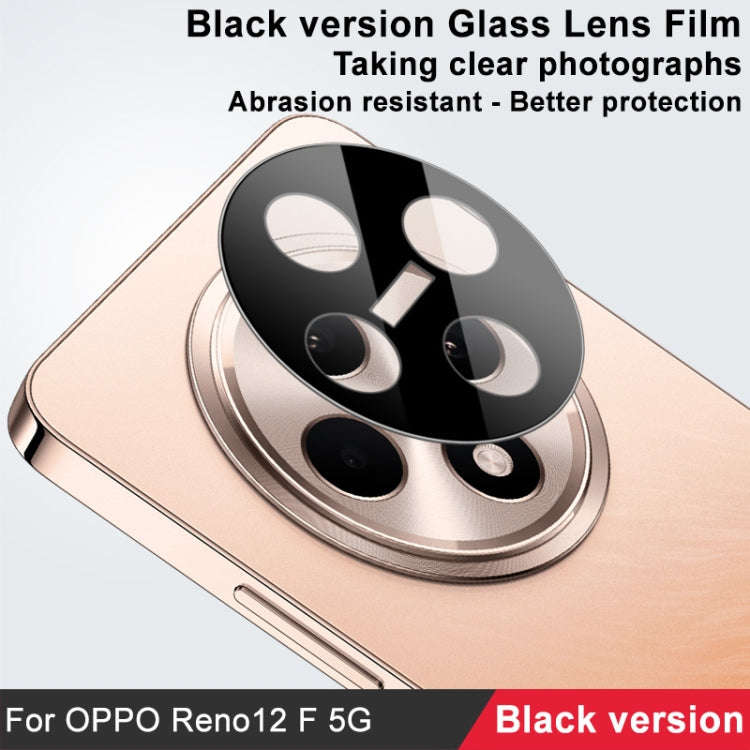 For OPPO Reno12 F 5G imak Rear Camera Lens Glass Film Black Version