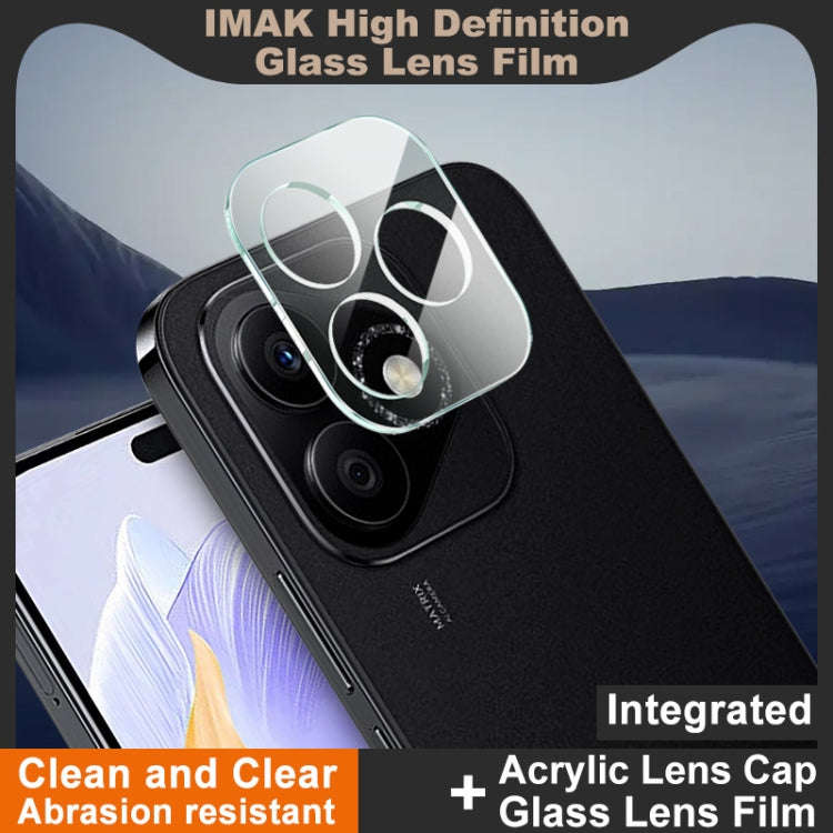 For Honor X60i imak Integrated Rear Camera Lens Tempered Glass Film with Lens Cap
