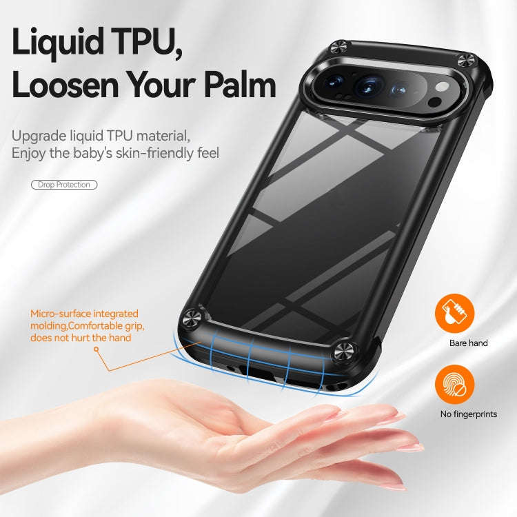 For Google Pixel 9 Pro XL TPU + PC Lens Protection Phone Case(Black)