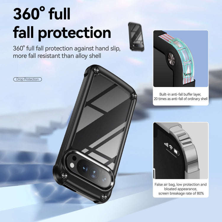 For Google Pixel 9 Pro XL TPU + PC Lens Protection Phone Case(Black)