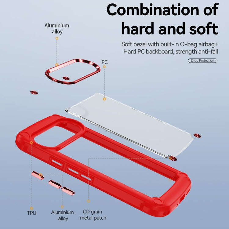 For Google Pixel 9 Pro XL TPU + PC Lens Protection Phone Case(Red)