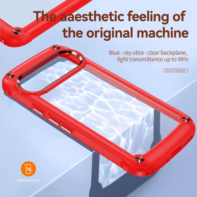 For Google Pixel 9 Pro XL TPU + PC Lens Protection Phone Case(Red)
