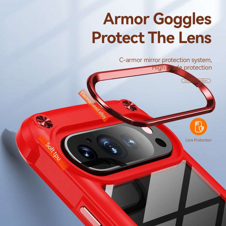 For Google Pixel 9 Pro XL TPU + PC Lens Protection Phone Case(Red)