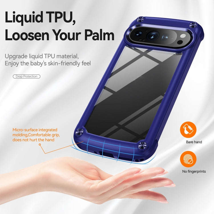 For Google Pixel 9 Pro XL TPU + PC Lens Protection Phone Case(Blue)