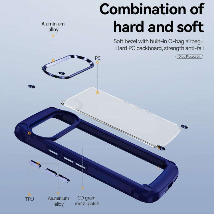 For Google Pixel 9 Pro XL TPU + PC Lens Protection Phone Case(Blue)