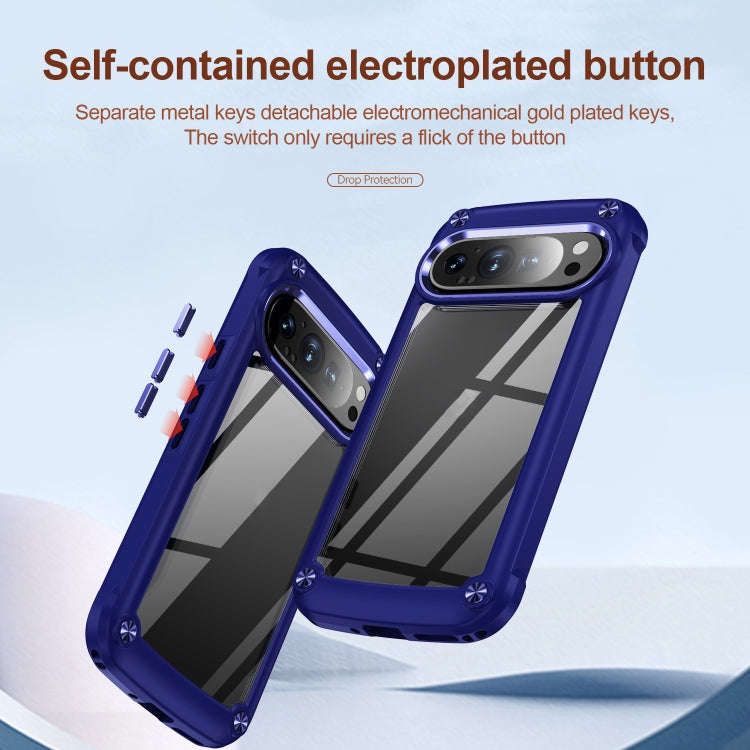 For Google Pixel 9 Pro XL TPU + PC Lens Protection Phone Case(Blue)