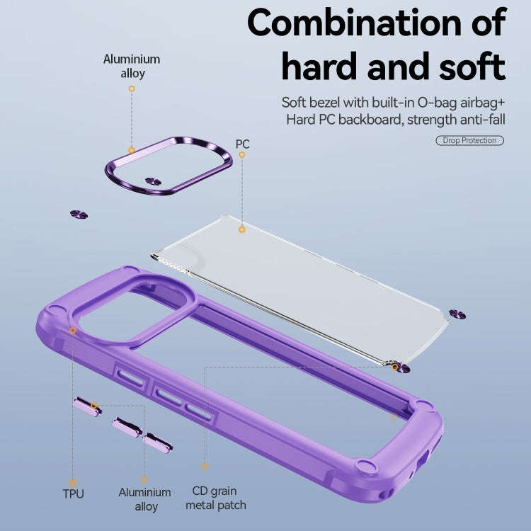 For Google Pixel 9 Pro XL TPU + PC Lens Protection Phone Case(Purple)