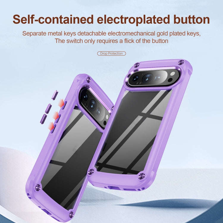 For Google Pixel 9 Pro XL TPU + PC Lens Protection Phone Case(Purple)